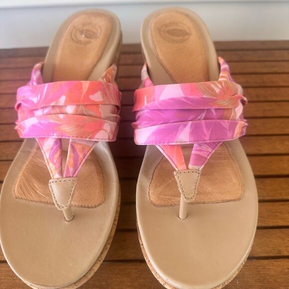 Nurture women’s thong toe fabric wedge sandals size 8.5 - Picture 7 of 7